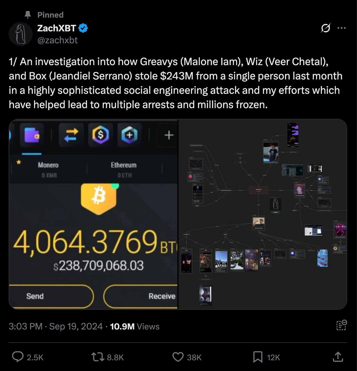 Social engineering attack resulting in $243M theft